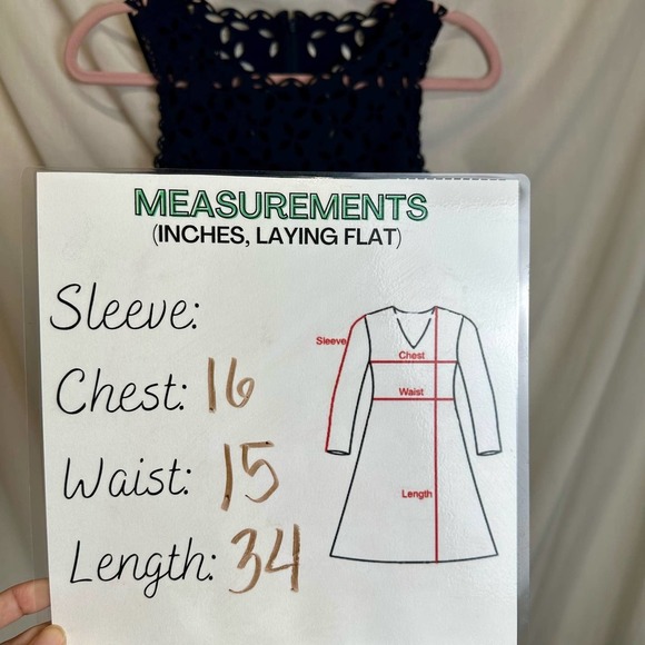 J. Crew Dress Women’s sz. 0 (XS) Navy Blue‎ Lasercut Scallop Sleeveless Shift - Picture 7 of 10